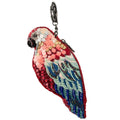 Rainforest Parrot Beaded Bird Coin Purse