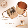 100% Pure Copper Moscow mule mugs Gift Set