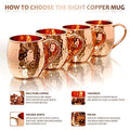 100% Pure Copper Moscow mule mugs Gift Set