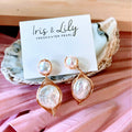 Iris & Lily Freshwater Pearl Earrings