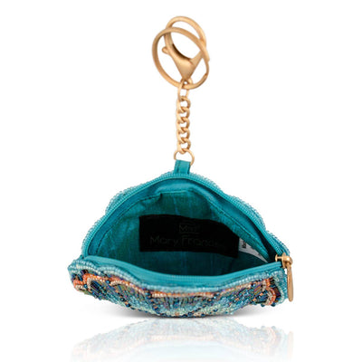 Blue Cove Sea Shell Beaded Coin Purse