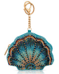 Blue Cove Sea Shell Beaded Coin Purse